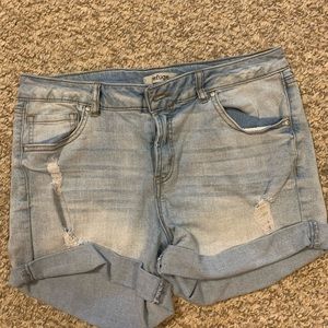 Blue jean shorts